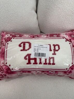 Needlepoint “Dump Him” Throw Pillow